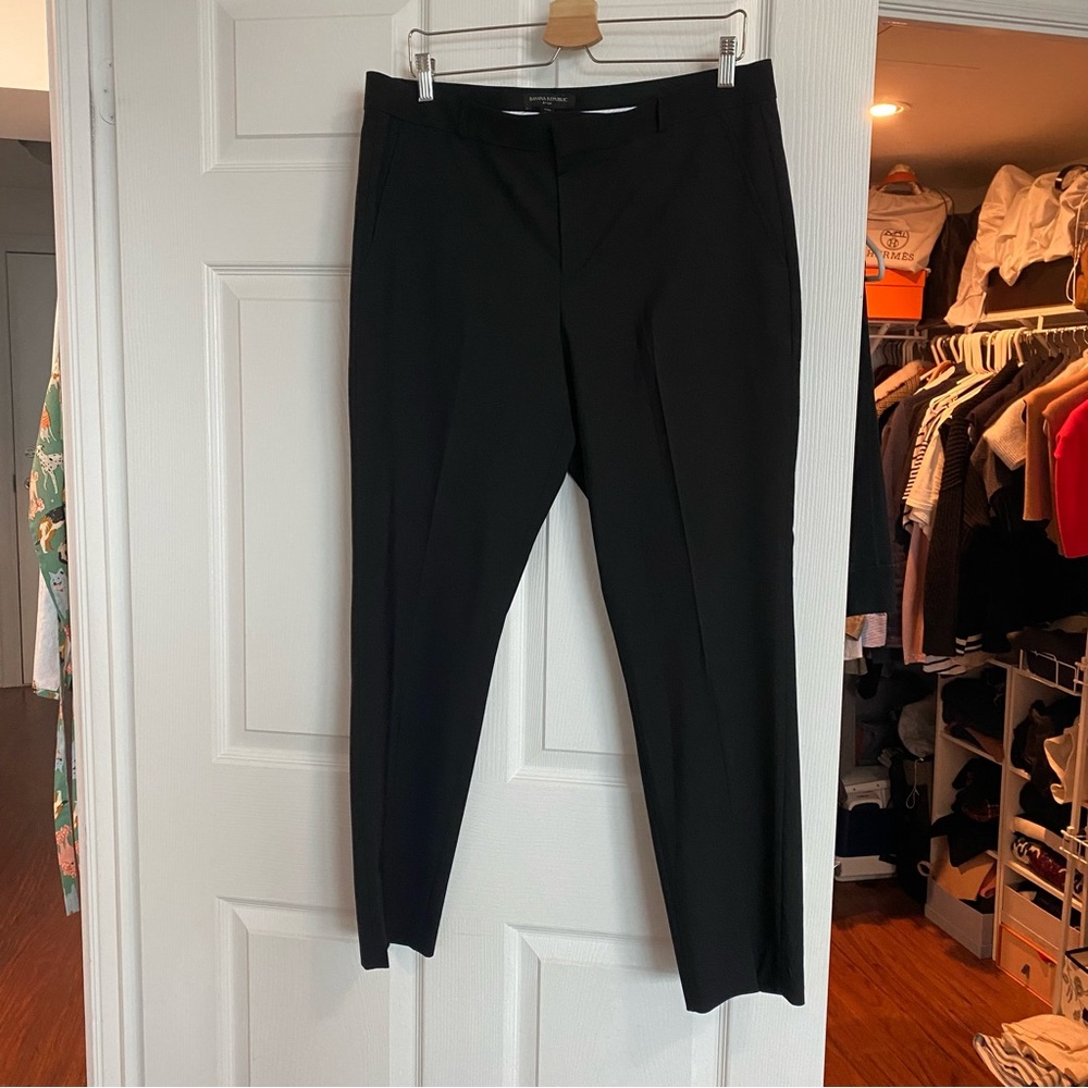 Banana republic Petite Ryan Slim Wool-Blend Pant - 14